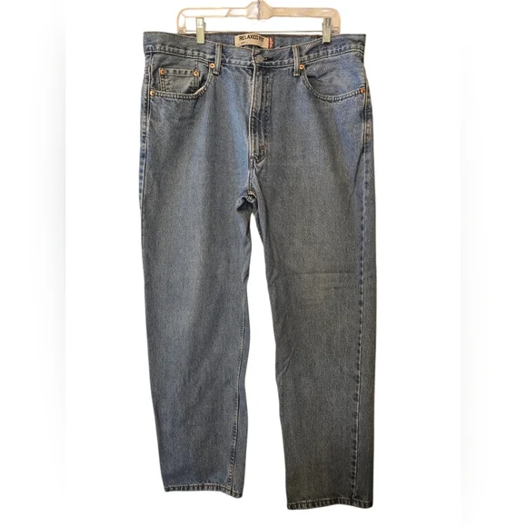 Levi's Men's Straight Fit Blue Jeans - Picture 4 of 6